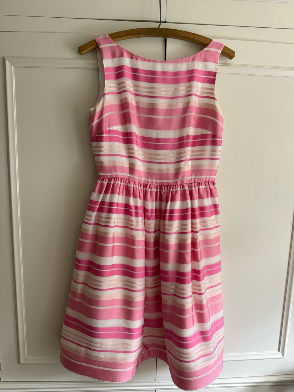 Lilly Pulitzer Pink & White Striped Sleeveless Fit-and-Flare Dress
